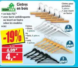 Norma TOPTEX Cintres en bois offre
