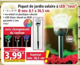 Norma I-GLOW Piquet de jardin solaire à LED rose offre