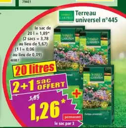 Norma FINEST GARDEN Terreau universel n°445 offre