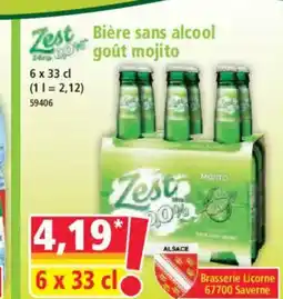 Norma ZEST Bière sans alcool goût mojito offre