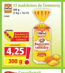 Norma ST MICHEL 12 madeleines de Commercy offre