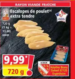 Norma Escalopes de poulet extra tendre offre