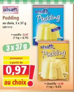 Norma ALSA Pudding offre