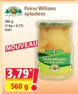 Norma Poires Williams épluchées offre