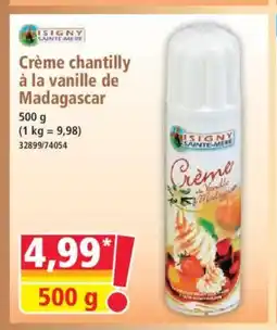 Norma ISIGNY SAINTE MERE Crème chantilly à la vanille de Madagascar offre