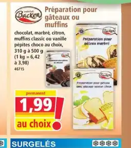 Norma BACKET Préparation pour gâteaux ou muffins offre