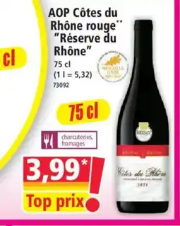 Norma AOP Côtes du Rhône rouge Réserve du Rhône offre