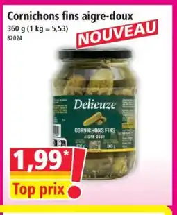 Norma Cornichons fins aigre-doux offre