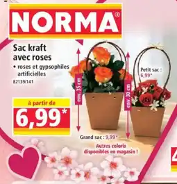 Norma Sac kraft avec roses offre