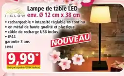 Norma I-GLOW Lampe de table LED offre