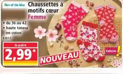 Norma OUR OF THE BLUE Chaussettes à motifs cœur Femme offre