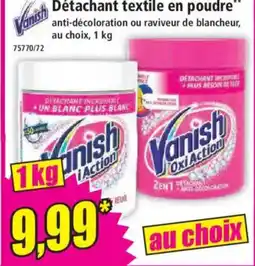 Norma VANISH Détachant textile en poudre offre