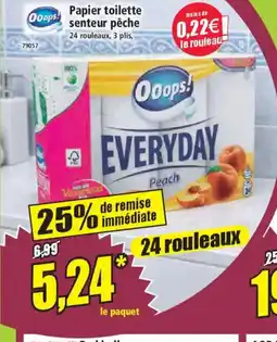 Norma OOOPS Papier toilette senteur pêche offre