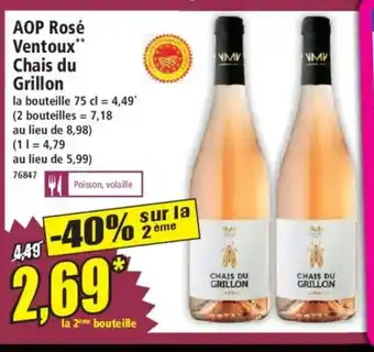 Norma AOP Rosé Ventoux Chais du Grillon offre