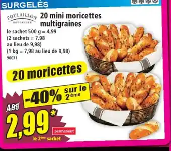 Norma POULAILLON 20 mini moricettes multigraines offre