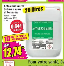 Norma Anti-verdissures toitures, murs et terrasses offre
