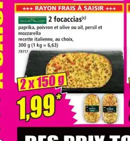 Norma VILLA GUSTO 2 focaccias offre