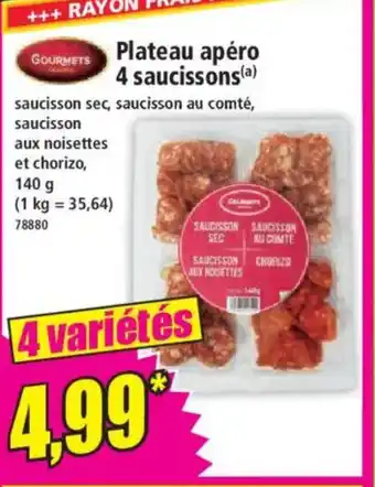 Norma GOURMETS Plateau apéro 4 saucissons offre