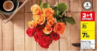 Carrefour Botte de 7 roses offre