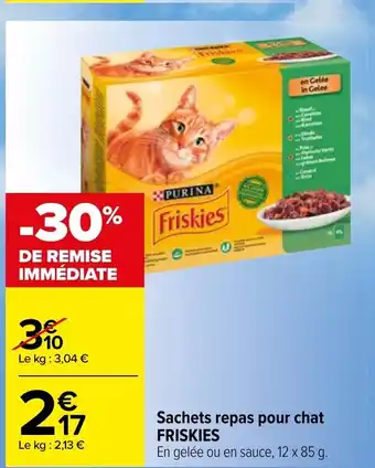 Carrefour Sachets repas pour chat Friskies offre