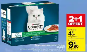 Carrefour Sachets repas pour chat Les Filettines Gourmet offre