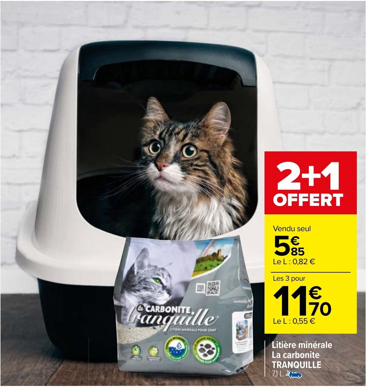 Promo Litiere Minerale La Carbonite Tranquille Chez Carrefour