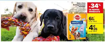 Carrefour Sticks chiens 10-25 kg Dentastix Pedigree offre