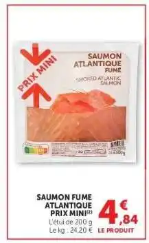 Hyper U SAUMON FUME ATLANTIQUE offre