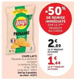 Hyper U CHIPS “LAY’S” offre