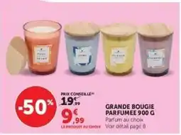 Hyper U GRANDE BOUGIE PARFUMEE 900 G offre