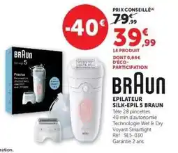 Hyper U BRAUN EPILATEUR SILK-ÉPIL 5 offre