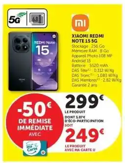 Hyper U Xiaomi Redmi Note 15 5G offre