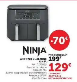 Hyper U Airfryer DualZone Ninja offre