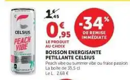 Hyper U BOISSON ENERGISANTE PETILLANTE CELSIUS offre