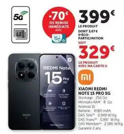 Hyper U XIAOMI REDMI NOTE 15 PRO 5G offre