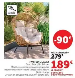 Hyper U FAUTEUIL DALAT offre