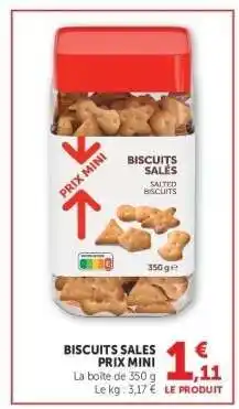 Hyper U Biscuits Sales Prix Mini offre