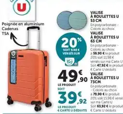 Hyper U VALISE À ROULETTES U 63 CM offre