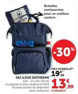 Hyper U Sac à dos isotherme offre