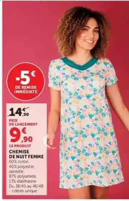 Hyper U CHEMISE DE NUIT FEMME offre