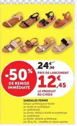 Hyper U SANDALES FEMME offre