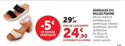 Hyper U SANDALES OU MULES FEMME offre