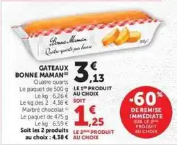 Hyper U Gateaux Bonne Maman offre