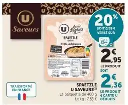 Hyper U SPAETZLE U SAVEURS offre