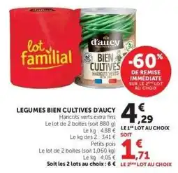 Hyper U Légumes Bien Cultivés d'Aucy offre