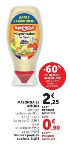 Hyper U Mayonnaise AMORA offre