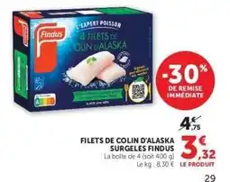 Hyper U Filets De Colin D'alaska Surgelés Findus offre
