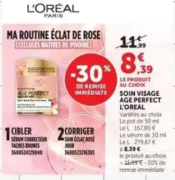 Hyper U Soin Visage Age Perfect L'Oréal offre