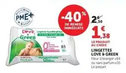 Hyper U Lingettes Love & Green offre