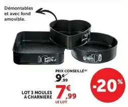 Hyper U Lot 3 Moules à Charnière offre